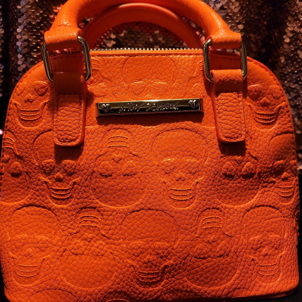 Betsy Johnson NEON Skull Handbag